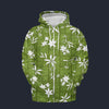 Elvis Green Aloha Fleece Zip Hoodie Costume, S-5XL US Size, Gift For Him