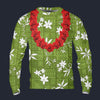 Modetrail Elvis Presley Green Aloha Hawaiian Flower Necklace Long Sleeves Costume, Elvis Presley Costume S-5XL US Size, Gift For Him