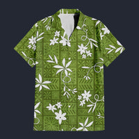 Elvis Green Aloha Hawaiian Shirt Costume, S-5XL US Size, Unisex Button Down Shirt
