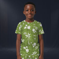 Modetrail Elvis Presley Green Aloha T-shirt Costume For Kid, S-5XL US Size