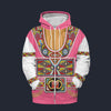 Modetrail Elvis Presley Gypsy Pink Fleece Zip Hoodie Costume, S-5XL US Size, Gift For Him
