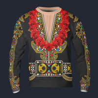 Modetrail Elvis Presley Flame Hawaiian Flower Necklace Long Sleeves Costume, Elvis Presley Costume S-5XL US Size, Gift For Him