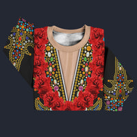 Modetrail Elvis Presley Flame Hawaiian Flower Necklace Sweater Costume, Elvis Presley Costume S-5XL US Size, Gift For Him