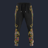 Modetrail Elvis Presley Flame Hawaiian Flower Necklace Sweatpants Costume, Elvis Presley Costume S-5XL US Size, Gift For Him