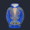 Modetrail Elvis Nail King Of Spades Blue Fleece Zip Hoodie Costume, S-5XL US Size, Gift For Him