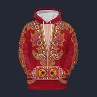 Modetrail Elvis Nail King Of Spades Red Fleece Hoodie Costume, S-5XL US Size, Gift For Him
