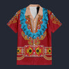 Modetrail Elvis Presley Nail-King Of Spades Red Hawaiian Flower Necklace Hawaiian Shirt Costume, Elvis Presley Costume S-5XL US Size, Unisex Button Down Shirt