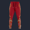 Modetrail Elvis Presley Nail-King Of Spades Red Hawaiian Flower Necklace Sweatpants Costume, Elvis Presley Costume S-5XL US Size, Gift For Him