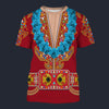 Modetrail Elvis Presley Nail-King Of Spades Red Hawaiian Flower Necklace T-shirt Costume, Elvis Presley Costume S-5XL US Size, Gift For Him