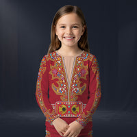 Modetrail Elvis Presley Nail-King Of Spades Red Long Sleeves Costume For Kid, S-5XL US Size