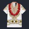 Modetrail Elvis Presley Flame Hawaiian Flower Necklace Hawaiian Shirt Costume, Elvis Presley Costume S-5XL US Size, Unisex Button Down Shirt
