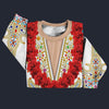 Modetrail Elvis Presley Flame Hawaiian Flower Necklace Sweater Costume, Elvis Presley Costume S-5XL US Size, Gift For Him