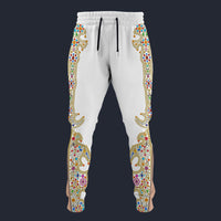 Modetrail Elvis Presley Nail King Of Spades White Sweatpants Costume, S-5XL US Size, Gift For Him