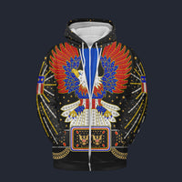 Modetrail Elvis Presley New Generation Eagle Black Fleece Zip Hoodie Costume, S-5XL US Size, Gift For Him