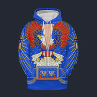 Modetrail Elvis Presley New Generation Eagle Blue Hoodie Costume, S-5XL US Size, Gift For Him