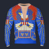 Modetrail Elvis Presley New Generation Eagle Blue Long Sleeves Costume, S-5XL US Size, Gift For Him