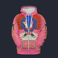 Modetrail Elvis Presley New Generation Eagle Pink Zip Hoodie Costume, S-5XL US Size, Gift For Him