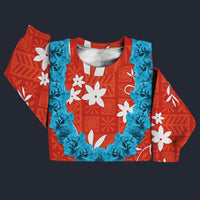 Modetrail Elvis Presley Orange Aloha Hawaiian Flower Necklace Sweater Costume, Elvis Presley Costume S-5XL US Size, Gift For Him