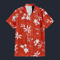 Elvis Orange Aloha Hawaiian Shirt Costume, S-5XL US Size, Unisex Button Down Shirt