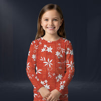 Modetrail Elvis Presley Orange Aloha Long Sleeves Costume For Kid, S-5XL US Size