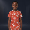 Modetrail Elvis Presley Orange Aloha T-shirt Costume For Kid, S-5XL US Size