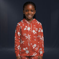 Modetrail Elvis Presley Orange Aloha Fleece Zip Hoodie Costume For Kid, S-5XL US Size