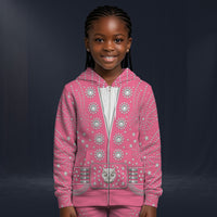 Modetrail Elvis Presley Owl Pink Fleece Zip Hoodie Costume For Kid, S-5XL US Size