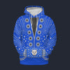 Elvis Owl Royal Blue Fleece Hoodie Costume, S-5XL US Size, Gift For Him