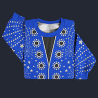 Elvis Owl Royal Blue Sweater Costume, S-5XL US Size, Gift For Him