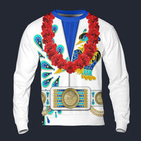Modetrail Elvis Presley Peacock Hawaiian Flower Necklace Long Sleeves Costume, Elvis Presley Costume S-5XL US Size, Gift For Him