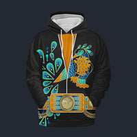 Elvis Peacock Orange Fleece Hoodie Costume, S-5XL US Size, Gift For Him