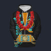 Modetrail Elvis Presley Peacock Orange Hawaiian Flower Necklace Hoodie Costume, Elvis Presley Costume S-5XL US Size, Gift For Him