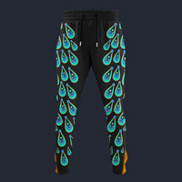 Modetrail Elvis Presley Peacock Orange Hawaiian Flower Necklace Sweatpants Costume, Elvis Presley Costume S-5XL US Size, Gift For Him