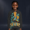 Modetrail Elvis Presley Peacock Orange Fleece Zip Hoodie Costume For Kid, S-5XL US Size