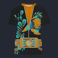 Elvis Peacock Orange Tracksuit Costume Hoodie Sweatshirt T-Shirt Sweatpants, S-5XL US Size