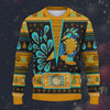 Modetrail Elvis Peacock Orange Ugly Christmas Sweater, S-5XL US Size, Unisex Jumper Long Sleeves Shirt