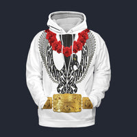 Modetrail Elvis Presley Phoenix Black Hawaiian Flower Necklace Fleece Hoodie Costume, Elvis Presley Costume S-5XL US Size, Gift For Him
