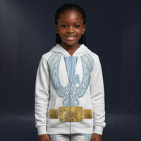 Modetrail Elvis Presley Phoenix Powder Blue Fleece Zip Hoodie Costume For Kid, S-5XL US Size