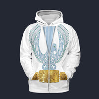 Elvis Phoenix Powder Blue Zip Hoodie Costume, S-5XL US Size, Gift For Him