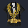 Modetrail Elvis Presley Phoenix Powder Gold Yellow Hawaiian Shirt Costume, S-5XL US Size, Unisex Button Down Shirt