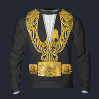 Modetrail Elvis Presley Phoenix Powder Gold Yellow Long Sleeves Costume, S-5XL US Size, Gift For Him