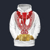 Modetrail Elvis Presley Phoenix Red Hawaiian Flower Necklace Fleece Hoodie Costume, Elvis Presley Costume S-5XL US Size, Gift For Him