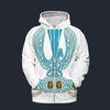 Elvis Phoenix Turquoise Blue Fleece Zip Hoodie Costume, S-5XL US Size, Gift For Him
