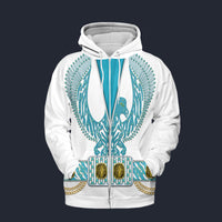 Elvis Phoenix Turquoise Blue Fleece Zip Hoodie Costume, S-5XL US Size, Gift For Him