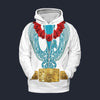 Modetrail Elvis Presley Phoenix Turquoise Hawaiian Flower Necklace Fleece Hoodie Costume, Elvis Presley Costume S-5XL US Size, Gift For Him