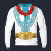 Modetrail Elvis Presley Phoenix Turquoise Hawaiian Flower Necklace Long Sleeves Costume, Elvis Presley Costume S-5XL US Size, Gift For Him