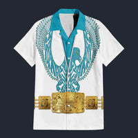 Modetrail Elvis Phoenix Turquoise Hawaiian Shirt Costume, S-5XL US Size, Unisex Button Down Shirt