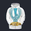 Modetrail Elvis Phoenix Turquoise Zip Hoodie Costume, S-5XL US Size, Gift For Him