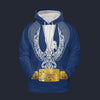 Elvis Phoenix Navy And White Fleece Hoodie Costume, S-5XL US Size, Gift For Him