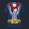 Modetrail Elvis Presley Tiger Black Hawaiian Flower Necklace T-shirt Costume, Elvis Presley Costume S-5XL US Size, Gift For Him
